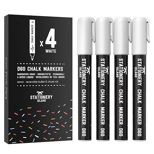 STATIONERY ISLAND Liquid Chalk Markers White Erasable Chalk Marker