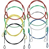 8 Pack Safety Stainless Steel Tethers,Colorful Coated Security Tether Lanyard Kit Cable Wire Compatible with Sporting Camera All Editions,Action Camera Series Devices and Other Applicable Equipment