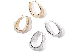 DYKAY 2pcs Lymphatic Fashion Oval Earrings, Lymphatic Drainage Slimming Hoop Earrings, Lymphatic Activity Hoop Earrings, Acupuncture Earrings