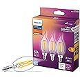 Philips LED 40W BA11 E12 Base 3-Pack Ultra Definition Soft White (2700K) 300 Lumen (3.5W = 40W) Dimmable Frosted Flicker-Free