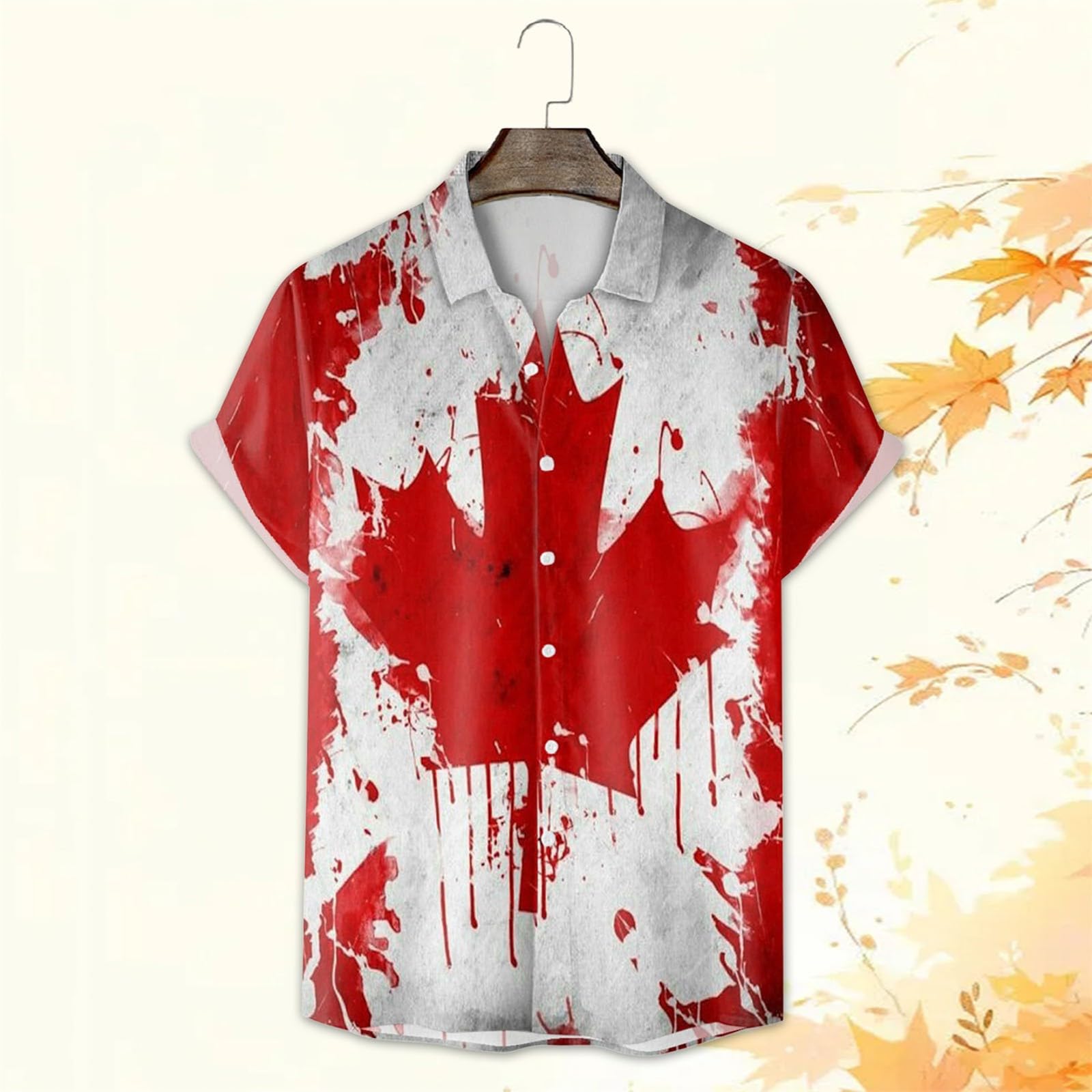 Canada Flag Shirts,Funny Canadian Pride Tee Top,Embroidered Maple Leaf Flag T Shirts,July 1st Canada Day Novelty T-Shirt (CA/US, Alpha, XX-Large, 3X-Large, Regular, Regular, Wine)