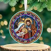 GAUDORA Christmas Christian Gifts for Women Men - Acrylic Christmas Ornaments 2025 - Catholic Spiritual Religious Gifts for Women Mom, Nativity Ornaments for Tree Decorations Stocking Stuffers