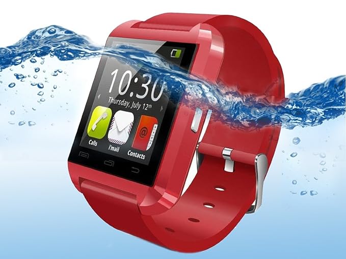 YOUNGFLY U8 Bluetooth Smart Watch WristWatch Phone for Android OS and IOS Smartphone Samsung S4 S5 Note 2 Note 3 and HTC , Red