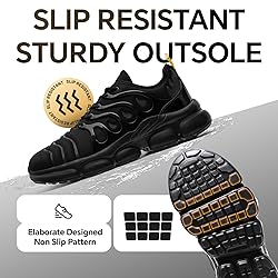 DRRHINO Steel Toe Shoes for Men Women Comfortable