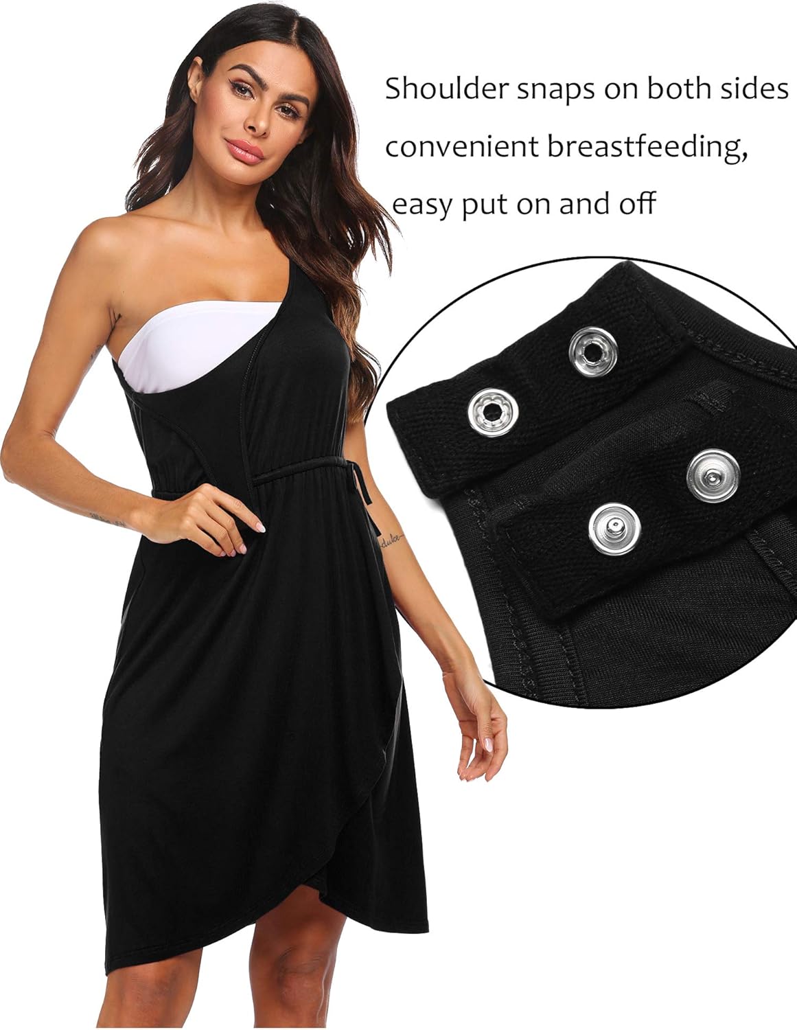 Ekouaer 3 in 1 Nursing Dress Sleeveless Maternity Labor Delivery Gown Hospital Breastfeeding Nightgown at  Women’s Clothing store