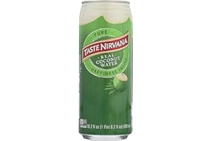 Taste Nirvana Real Coconut Water, Coco Real Premium Coconut Water, 16.2 Ounce Can
