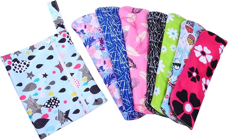 Amazon Rosenice 1セット再利用可能な生理用ナプキン洗える布ナプキン収納袋付き女性用生理用ナプキン Rosenice タンポン