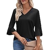 Valiamcep T Shirts Short Ruffle Sleeve V Neck Tees Womens Tops Beach Vacation 2026 Casual Summer Spring Outfits