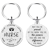 Laluminter Nurse Gifts for Women Men - Rn Graduation Gift for Nurses 2025 - Nurse Week Nurse's Day Appreciation Keychain Key Chain for Nursing Students