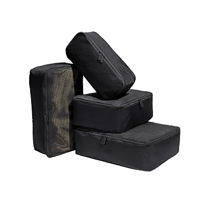 Away Insider Packing Cubes Set of 4 – Lightweight Travel Organizers for Luggage, Suitcases & Carry-On Bags, Jet Black