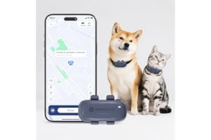 SEEWORLD Cat Tracker GPS Dog Pet Tracker with Real-Time Location Tracking | Virtual Fence | Location History | Health & Escape Alerts | Unlimited Range Waterproof Fits All Collars