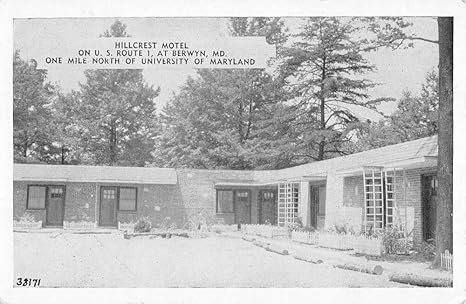 Amazon Com Berwyn Maryland Hillcrest Motel Street View Antique