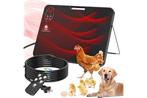 SUMLGT Upgraded Chicken Coop Heater,200W Safe Chicken Heater for Coop, Chick Heating Plate Radiant with Thermal Protector,Energy Efficient Heater with High Temperature Alert for Winter Chicks Poultry Animals