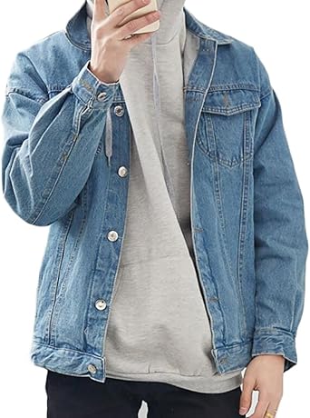 light wash mens jean jacket