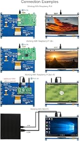Waveshare 7" Raspberry Pi 4 Display IPS Resistive Touchscreen 1024x600 HDMI LCD view 5