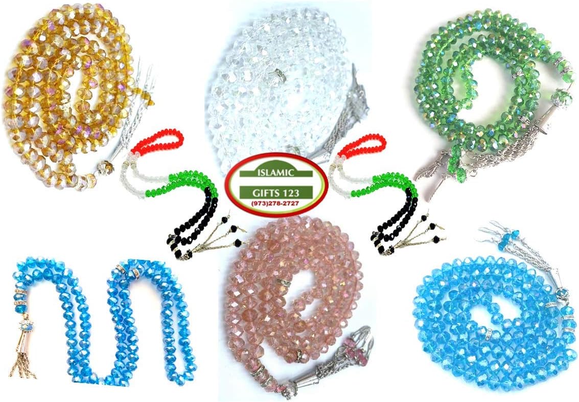 Tasbeeh-Misbaha-Mala-Crystal Prayer Beads LOT of 12-48 Big Rosery-Islamic Favors Quran Wedding Graduation Favor Gift Holy Kabba Quran Ramadan-Islamic Gifts 123-FAST US delivery (96)