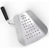 Poppy's Large Aluminum Popcorn Scoop - Kernel Sifting Speed Scoop for Commercial and Home Use