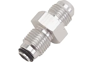 Edelbrock 648030 Power Steering Adapter 5/8-18 O-Ring To 6 An Male Clear Anodize