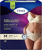 TENA Silhouette Plus Creme Incontinence Pants Medium 9 Pack