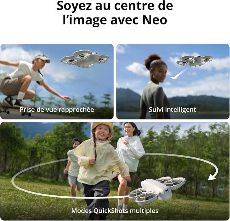 Bundle Fly More DJI Neo, Mini Drone avec Caméra 4K UHD pour Adultes