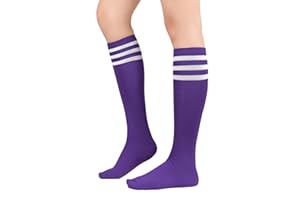 Century Star Knee High Socks Tube Striped Socks Long Socks for Women Athletic Socks Thigh High Stockings Outdoor Sport