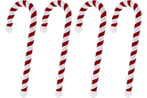 Haute Decor Candy Cane Stocking Holder (Large Classic 4-Pack) - Christmas Stocking Hanger for Various Mantel Styles