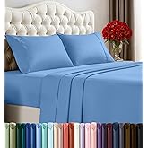 Utopia Bedding Queen Size Sheet Set – 4 Piece Bed Sheets, Soft and Breathable Microfiber, Includes 1 Fitted Sheet, 1 Flat Sheet and 2 Pillowcases – Oeko-Tex - (Dutch Blue)