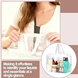 BEHAHAI Clear Toiletry Bag with Handle Transparent TSA Compliant Travel view 7