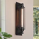 GEPOW Black Wall Sconces, 1-Light Modern Farmhouse Sconces Wall Lighting, 18.5'' Bedroom Wall Sconce Indoor Light Fixture for