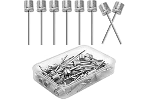 GHWMYD 35PCS Air Pump Needles for Balls, Inflation Needle for Basketball, Soccer Ball, Volleyball, Football or Rugby Balls Replacement Ball Pins with Portable Storage Box