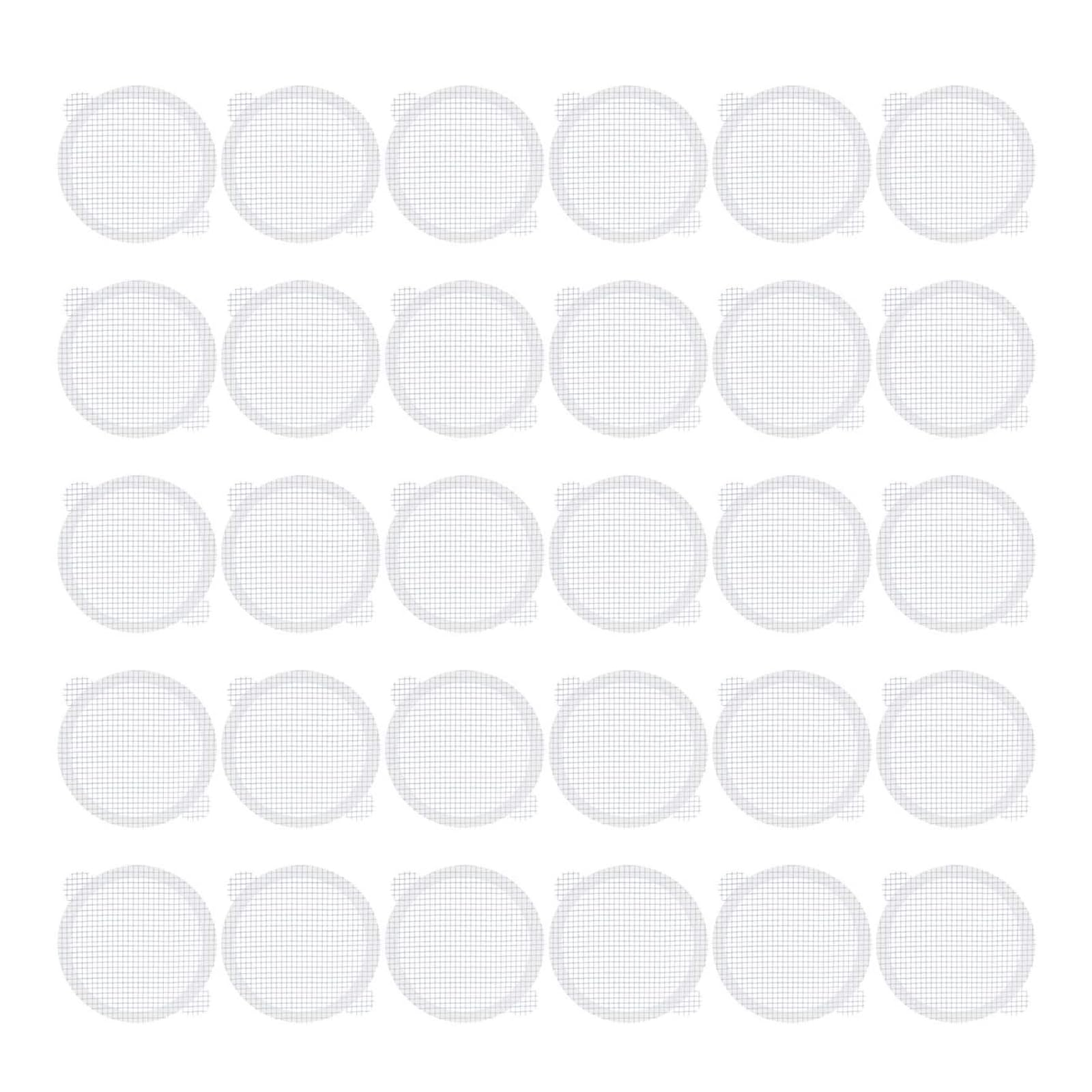 30Pcs Disposable Shower Hair Catchers Useful Mesh Stickers Drain Cover Multifunctional Bathroom Drain Covers Sticker for Bathtub Kitchen Sink Wash