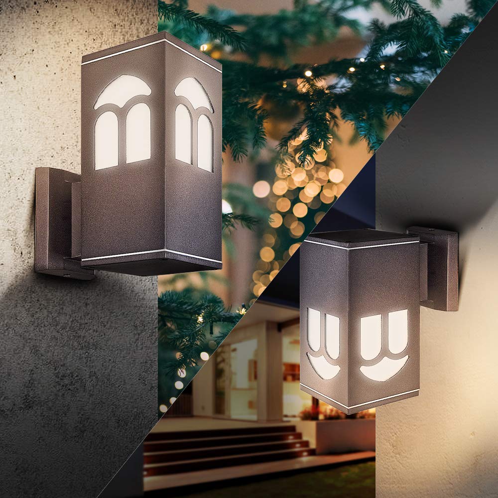 Contemporary 1-Light-Outdoor-Wall-Sconce with Black Finish On Steel with Clear Glass Panel Waterproof Outdoor Porch Light for Porch, Entryway, Patio, Deck, Garden