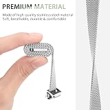Vancle Stainless Steel Mesh Loop Strap for Fitbit Inspire 3 Silver view 5