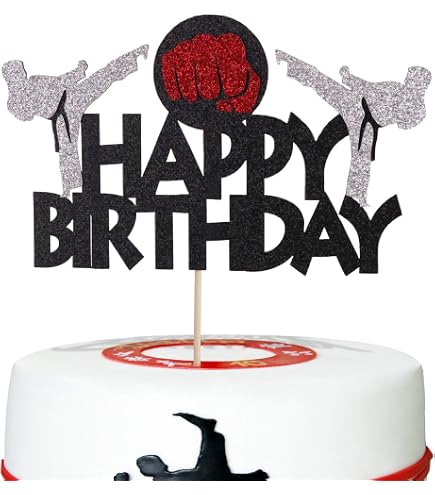 HOMEZZO Karate-Party Dekoration Set | Inkl. Banner & Cupcake-Topper Für Mottoparty