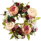 SogYupk 30cm Front Door Wreath Silk Peony Flower All Seasons Decor view 1