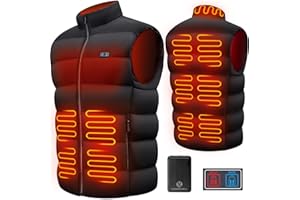 XINSONYUELL Heated Vests for Men Women: Lightweight Warming Heating Vest with Rechargeable Battery Pack for Winter Outdoor