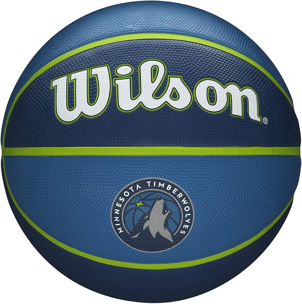 Wilson NBA Team Tribute Basketball Minnesota Timberwolves Size 7 Rubber