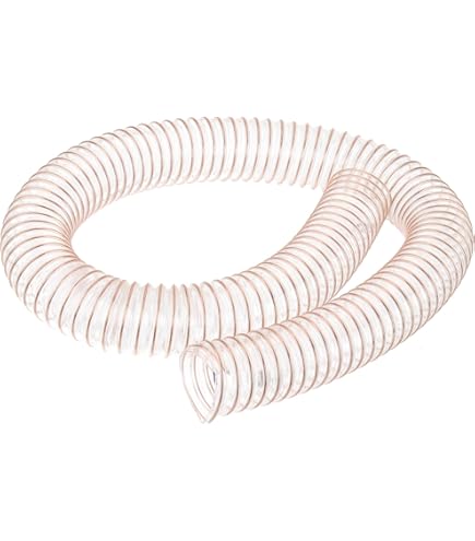 2 1/2" X 20' Dust Collection Hose, Flexible Clear PVC Dust Collection Hose - Puncture Resistant With Carbon Steel Wire Coil For Dust Collectors For Dust Collectors With 2 1/2" Ports By - View #5