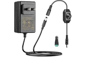 MEIYUE 12V 2A Power Supply Class 2 UL Listed with LED Dimmer Switch,24W 100-240V AC/DC 12Volt 2Amp 1.5A 1A Adapter Power Supply with 5.5mm x 2.1 DC Jack Connector for LED Strip Light & Other Device
