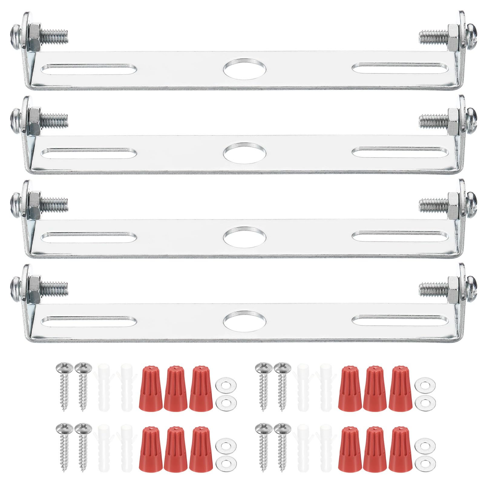 Patikil 110mm Universal Light Fixture Mounting Bracket Kit, 4 Set Crossbar Ceiling Light Plate with Screw for Wall, Pendant, Chandelier