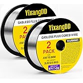 YixangDD 2 Pack 030 Flux Core Welding Wire, E71T-GS Mig Welding Wire | Gasless Mild Carbon Steel Mig Welding Wire, 2 Lb Flux Core Wire Compatible with Most Welder
