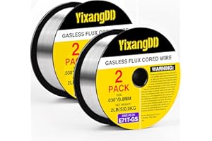 YIXANGDD 2-Pack 0.030" Flux Core Welding Wire, E71T-GS Low Splatter Gasless Mild Carbon Steel Mig Welding Wire, Compatible With Most Welder, 2-Pound Each