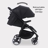 My Babiie MB160 Pushchair Birth to 22kg 4 Wheel Suspension Black Leopard view 8