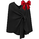 PULI Women's Elegant Shawl Wraps Soft Open Front Poncho Sweater for Spring Fall Winter