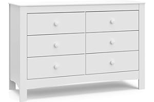 Graco Noah 6 Drawer Double Dresser, 6 Drawer Double Dresser for Kids Bedroom or Nursery, Bedroom Furniture Dresser, Universal