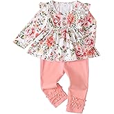 Baby Girl Clothes Toddler Girl Outfits Ruffle Shirt Pants Cute Infant Outfit Set Baby Girl Fall Winter Clothes