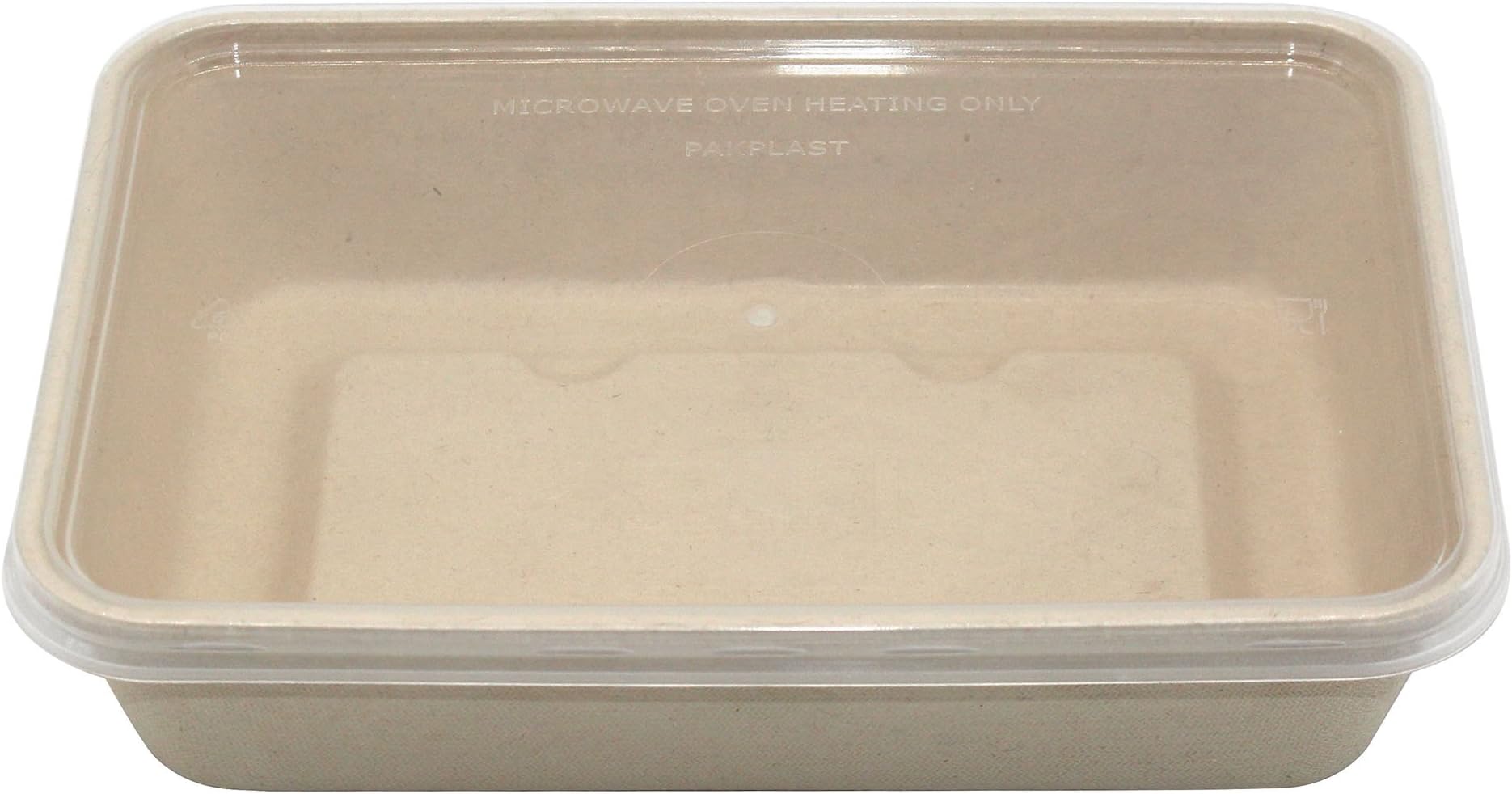 Tianhe Packing 17oz Disposable Degradable Eco-Friendly Rectangular Pulp Box Bento Boxes Meal Boxes Lunch Boxes with Lid 100% Natural Wheat Straw Fiber, Pack of 50pcs