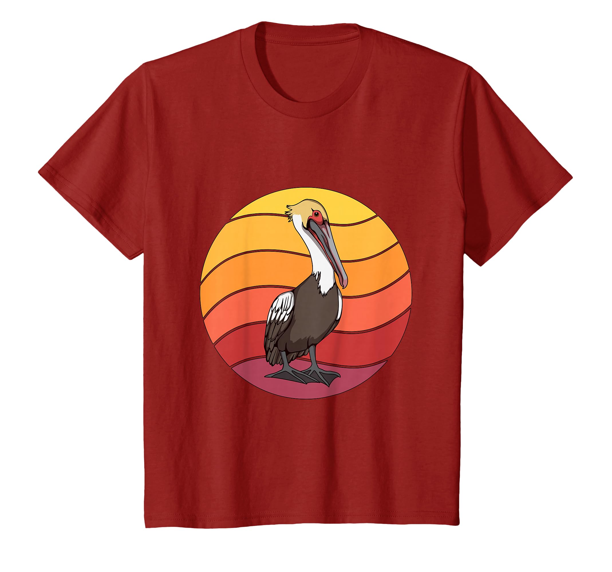 Pelican Retro Sunset Bird Pelicans T-Shirt