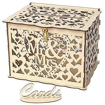 CCChaRLes Diy Boda Tarjetas De Regalo Caja De Almacenamiento ...