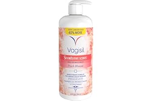 Vagisil Feminine Wash for Intimate Area Hygiene, Scentsitive Scents, pH Balanced and Gynecologist Tested, Peach Blossom, 16.9oz with Pump